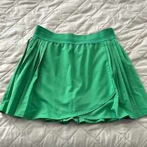 Kyodan Green Skater Mini Skirt Pleated Casual